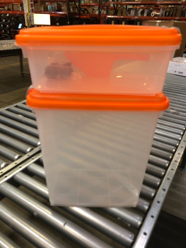 Photo 1 of 2 PCS CLEAR STORAGE CONTAINERS WITH LIDS 