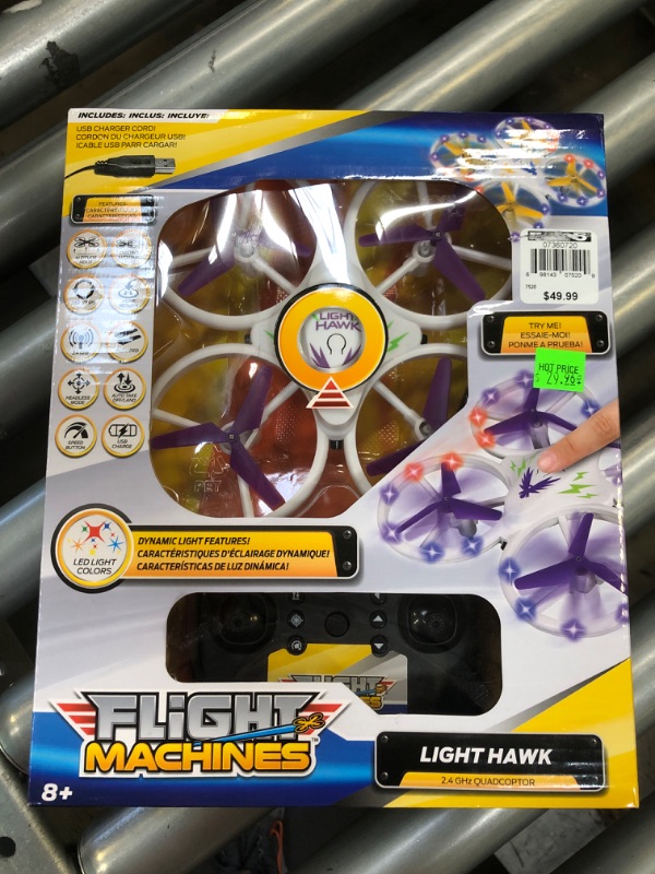 Photo 2 of NKOK Fight Machines: 2.4GHz LightHawk Quadcopter - RC Drone, Features Altitude Hold Stunts, Obstacle Avoidance, LED Light Show Effects, Kids Ages 8+