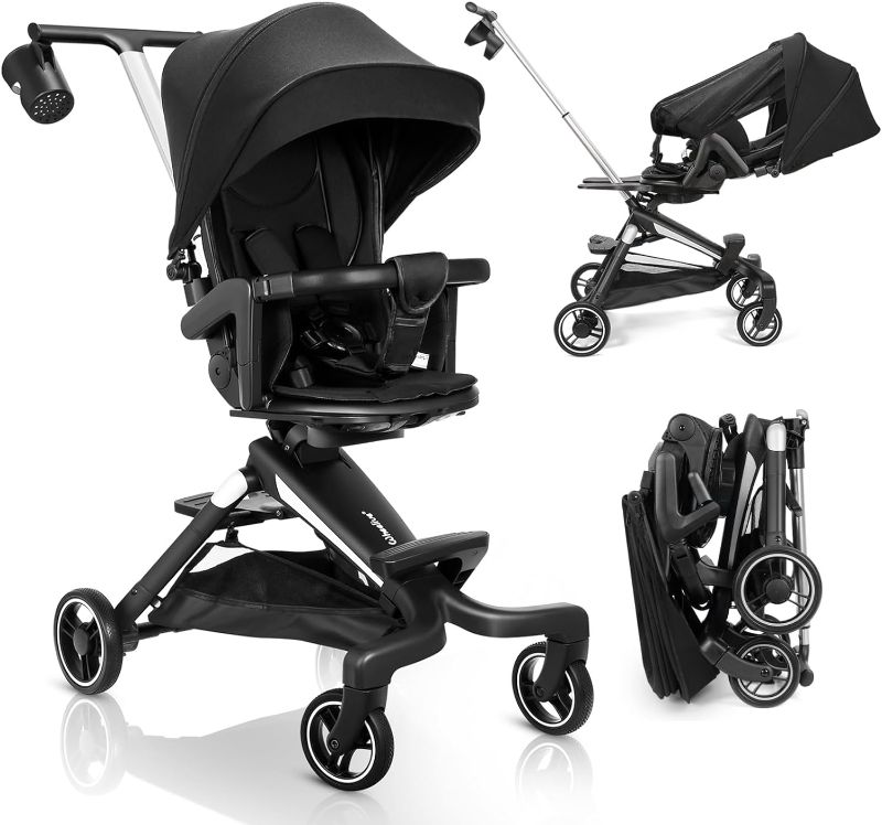 Photo 1 of Wheelive Lightweight Stroller for Toddlers, 2 in 1 Baby Stroller for Reversible Seat and Reclinable Backrest, Compact Travel Stroller with Sun Canopy for Airplane Travel and More
