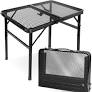 Photo 1 of E EASTSTORM Grill Camping Table Outdoor Folding Picnic Table - Portable, Compact & Foldable for Easy Storage - Great for Picnic, Garden, Patio, Dining, BBQ, Party, Market - Large Size Black Large