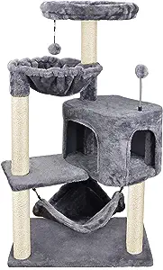 Photo 1 of Newest Cat Tree with Cat Condo and Big Hammock, Grey
