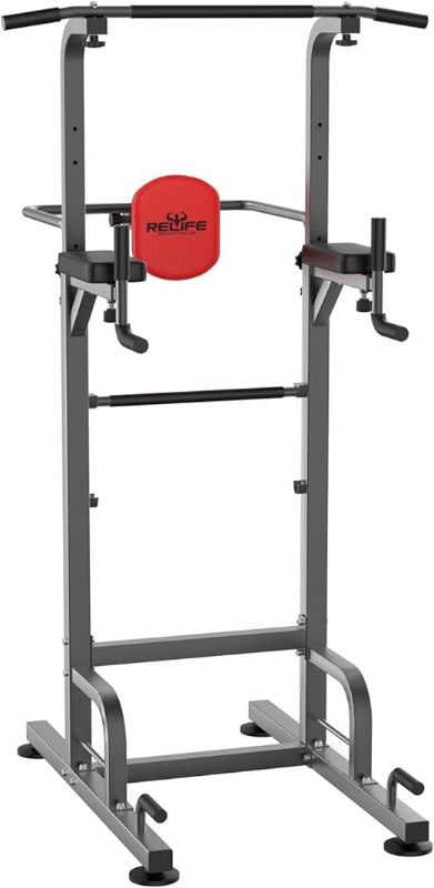 Photo 1 of RELIFE REBUILD YOUR LIFE Power Tower Pull Up Bar Station Workout Dip Station for Home Gym Strength Training Fitness Equipment Newer Version,450LBS.
