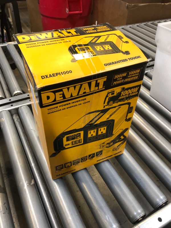 Photo 1 of DEWALT DXAEPI1000 Power Inverter 1000W Car Converter & DXAEPI140 Power Inverter 140W Car Converter: 12V DC to 120V AC Power Outlet with Dual 3.1A USB Ports Car Converter + Car Converter