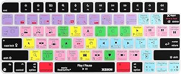 Photo 1 of XSKN Shortcuts and Languages Series Silicone Keyboard Cover Skin for Apple 2021 Released iMac M1 Chip Magic Keyboard with Touch ID A2449 with Lock Key A2450 Keyboard (US Version Final Cut Pro)

