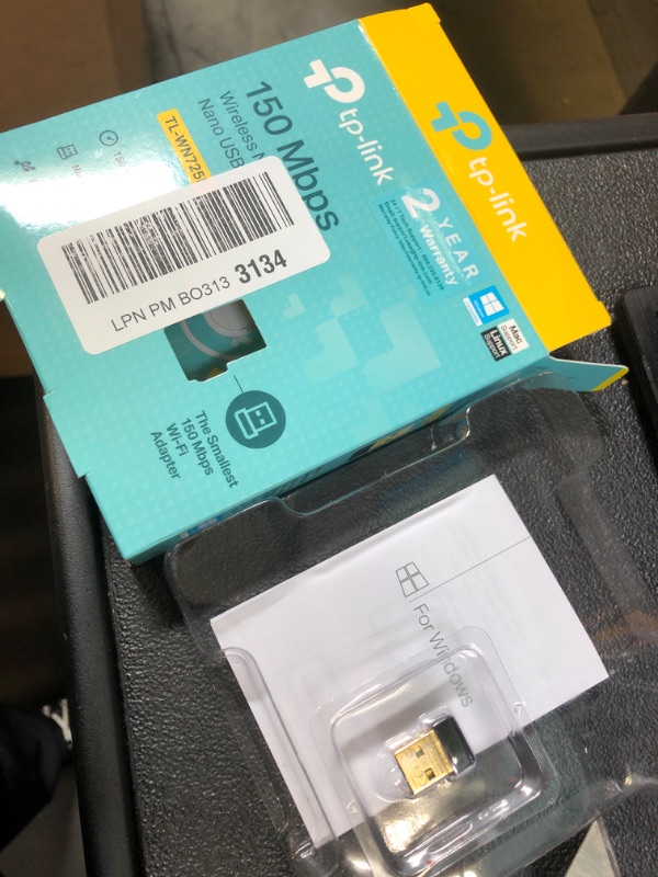 Photo 2 of TP-Link USB WiFi Adapter for PC(TL-WN725N), N150 Wireless Network Adapter for Desktop - Nano Size WiFi Dongle for Windows 11/10/7/8/8.1/XP/ Mac OS 10.9-10.15 Linux Kernel 2.6.18-4.4.3, 2.4GHz Only N150 Single Band