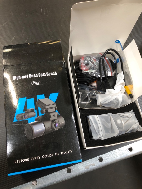 Photo 1 of Dash Cam 4K 3 Chanel Front and Rear Inside, Free TF Card, Built-in GPS, 4K+1080P+1080P Three Way Triple Car Camera Loop Recording, Dash Camera for Cars, Night Vision, Parking Mode