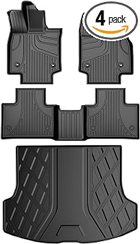 Photo 1 of Floor Mats and Cargo Liner for Lexus RX 2023 2024 RX350/RX350h/RX500h Automotive TPE Floor Mats Custom All Weather Protection Mat Full Set Include Front and Rear Row Liner Black
