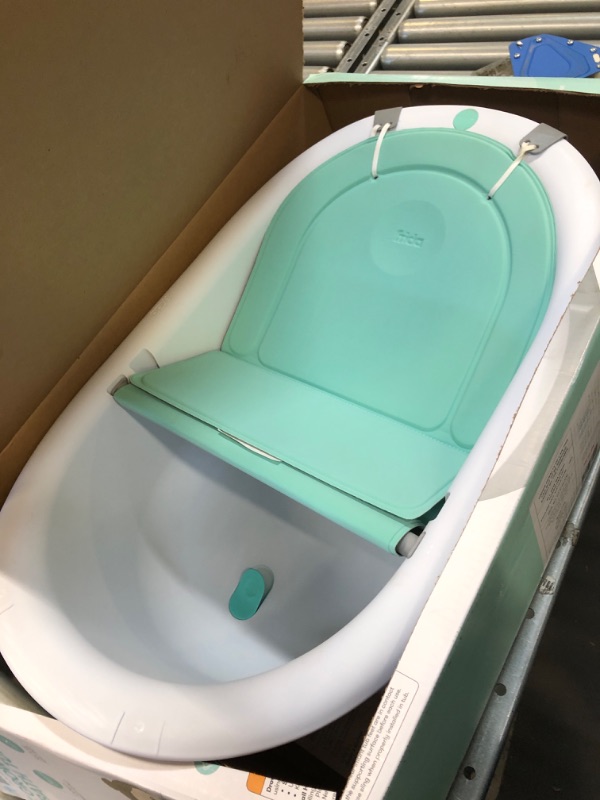 Photo 2 of 4-in-1 Grow-with-Me Bath Tub by Frida Baby Transforms Infant Bathtub to Toddler Bath Seat with Backrest for Assisted Sitting in Tub