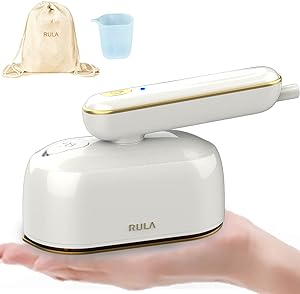 Photo 1 of RULA Travel Mini Steam Iron Portable Steamer for Clothes Steamer Handheld Clothing Steamer Small Iron Dry and Wet Ironing machine 2 in 1, Fast Heat-Up, White H4.5