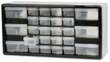 Photo 1 of Akro-Mils 26-Drawer Stackable Cabinet, 20" x 6 3/8" x 10 11/32", Black/Gray
