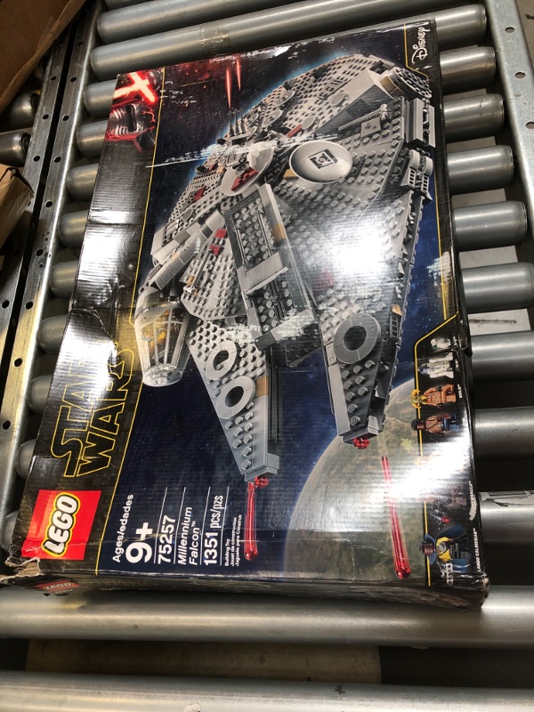 Photo 1 of LEGO Star Wars Millennium Falcon 75257 Starship Construction Set, with Finn, Chewbacca, Lando Calrissian, Boolio, C-3PO, R2-D2 and D-O, The Rise of Skywalker Collection Standard Packaging