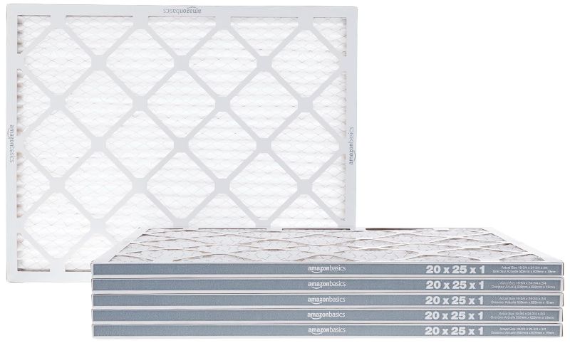 Photo 1 of Amazon Basics Merv 8 AC Furnace Air Filter - 20'' x 25'' x 1'', 6-Pack

