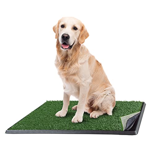 Photo 1 of Petmaker Reusable 4-Layer Artificial Grass Puppy Dog Potty Pad with Tray - Large 20x30
