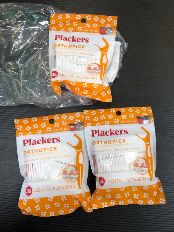 Photo 1 of Plackers Orthopick Dental Floss Picks for Braces, 18 Count (Pack of 3)
