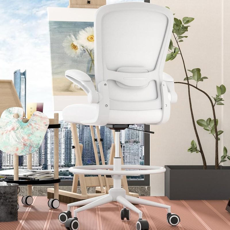 Photo 1 of Mimoglad ???????? ?????, Modern Office Chair with Adjustable Lumbar Support, Ergonomic Standing Desk Chair, Mesh Tall Computer Chair for Drawing Work
