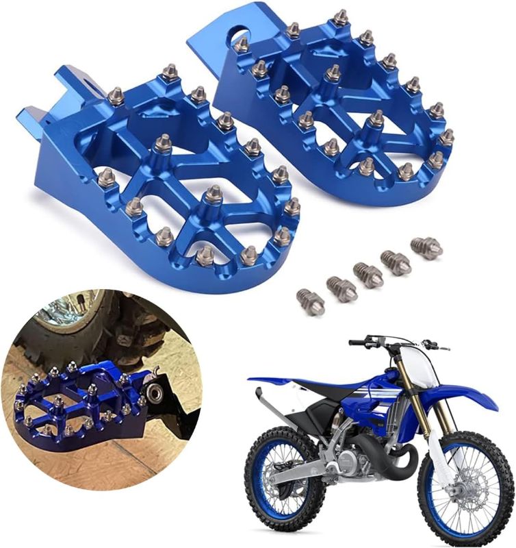 Photo 1 of AnXin Dirt Bike Foot Pegs Motorcycle Footpegs Foot Pedals Rests CNC For YZ80 96-01 YZ125 YZ250 87-96 XT250 08-23 TTR90 00-07 TTR110 08-09 TTR125 00-04 TTR250 00-06 YZ500 WR500 YZ490 WR200 WR250 Blue
