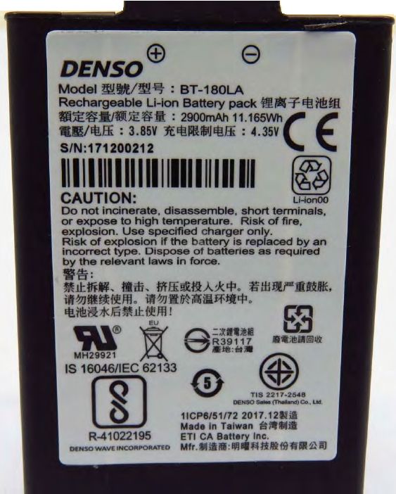 Photo 1 of DENSO BT-180LA battery