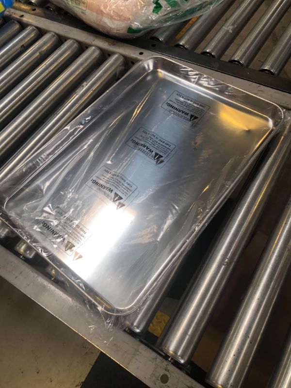 Photo 2 of Baking Sheet, 20’’×14’’×1’’, Cookie Sheet Half Sheet Baking Pan Stainless Steel, Non Toxic & Healthy, Heavy Duty & Thick Gauge, Mirror Finish & Dishwasher Safe