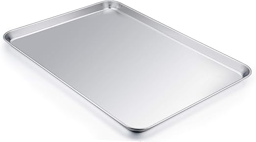 Photo 1 of Baking Sheet, 20’’×14’’×1’’, Cookie Sheet Half Sheet Baking Pan Stainless Steel, Non Toxic & Healthy, Heavy Duty & Thick Gauge, Mirror Finish & Dishwasher Safe