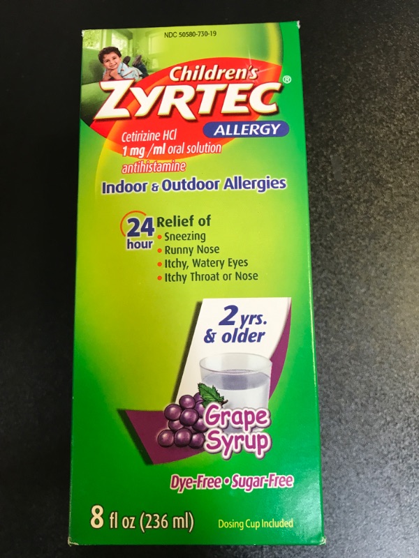 Photo 2 of 24 Hour Allergy Relief Syrup, Grape ex. 06-24