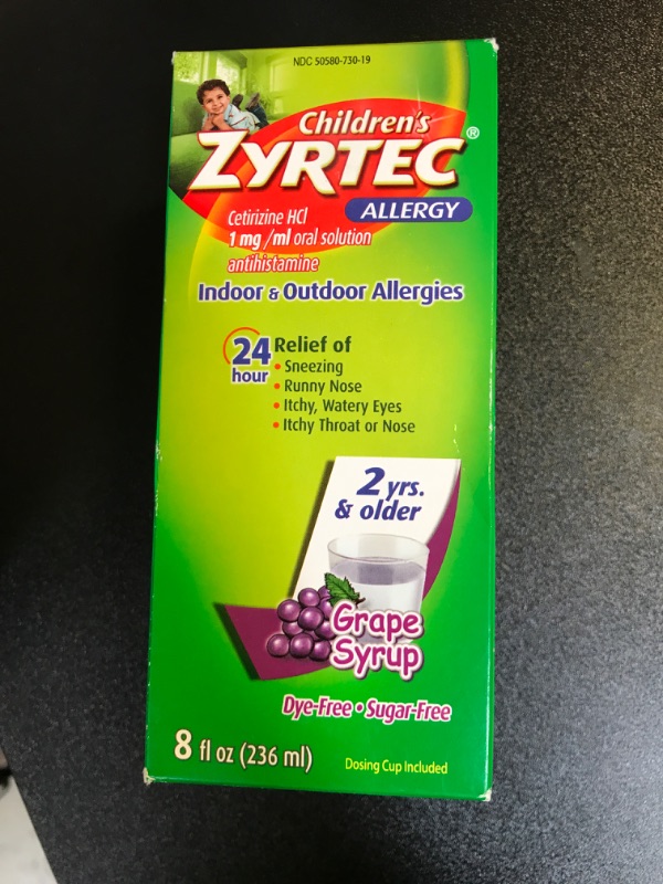 Photo 2 of 24 Hour Allergy Relief Syrup, Grape ex 6-24