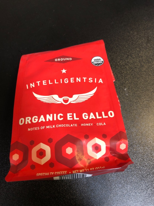 Photo 2 of  expires - 03/25/24
Intelligentsia Coffee Gifts, Light Roast Ground Coffee - Organic El Gallo 11 Ounce Bag with Flavor Notes of Milk Chocolate, Honey and Cola