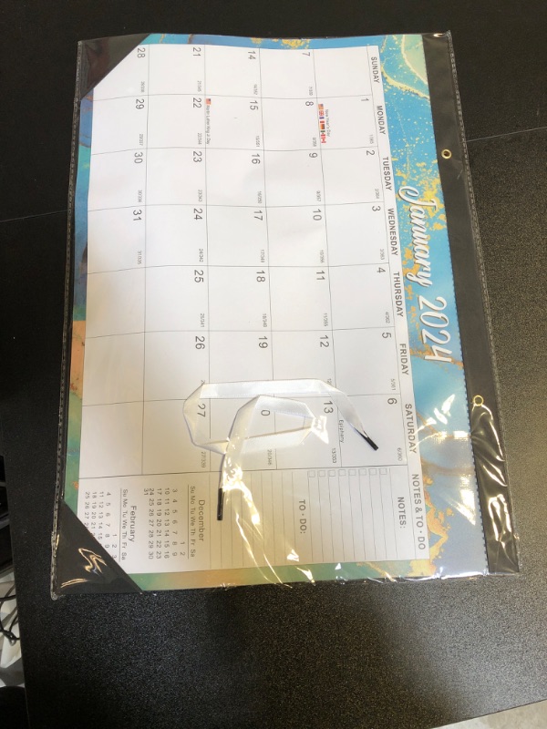 Photo 2 of Desk Calendar 2024, Ageplace Wall Calendar Jan. 2024 - Jun. 2025 Large Planning Calendars 17" X 12 "Six Elements Blotter Paper With Holidays and Vacation Reminders, Good for Keeping Important Dates And Plans, Suitable for Home School Classroom Office