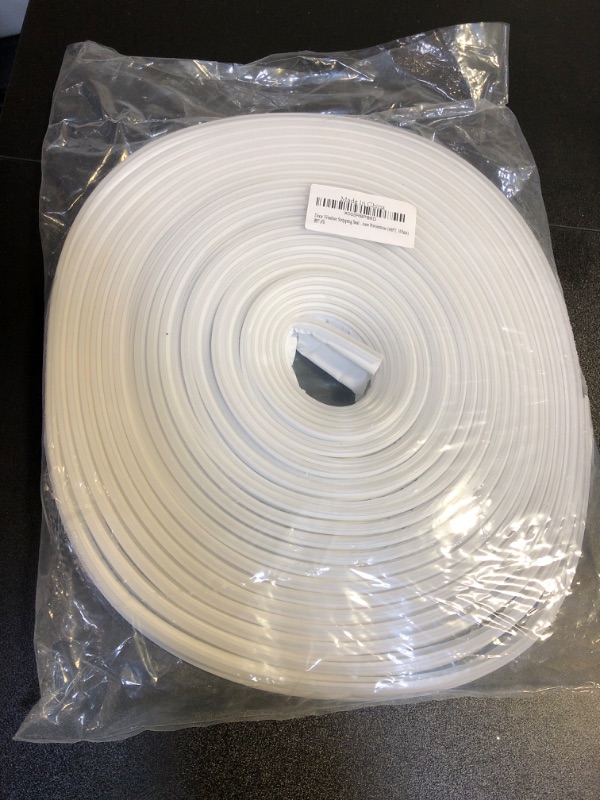 Photo 2 of Door Weather Stripping Door Seal Strip,V-Shaped Kerf Weather Stripping for Doors,Exterior Door Weather Stripping Door Frame,Replacement Door Seal Strip Slot Door Insulation (40FT, White) 40FT White