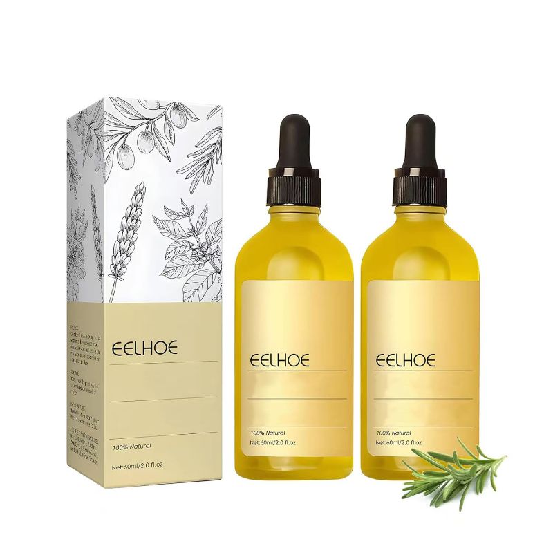 Photo 1 of 2pcs Veganic Natural Hair Growth Oil, Natural Rosemary Hair Oil, Nourishing Damaged Hair Oil for Drying Damaged Hair and Hair Care (60ml*2pcs)
