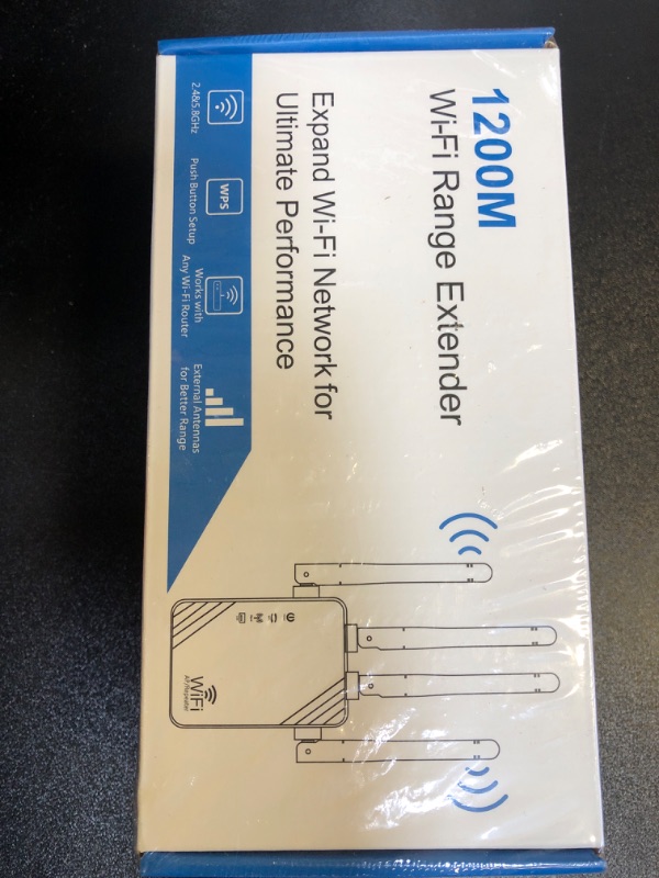 Photo 2 of WiFi Extender Booster Repeater for Home & Outdoor, Cover up to 12880 sq.ft & 105 Devices, Dual Band 2.4G and 5G with Strong Penetrability, Ethernet Port & AP Mode, 4 Antennas 360° Full Coverage