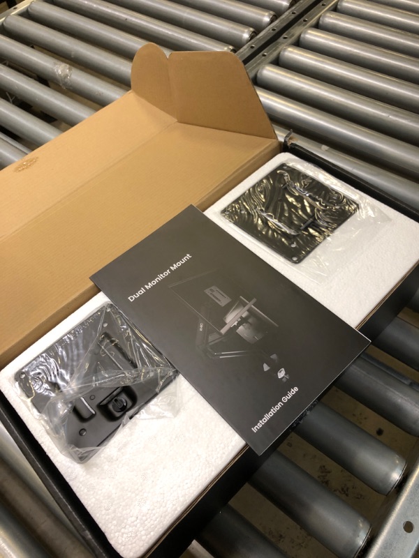 Photo 1 of EVEO Premium Dual Monitor Mount 14"-32” Dual Monitor Arm VESA Bracket Adjustable Height Gas Spring Dual Monitor Stand, Screen Full Motion Dual Monitor Arm-Computer Monitor Stand for 2 Screens - Black