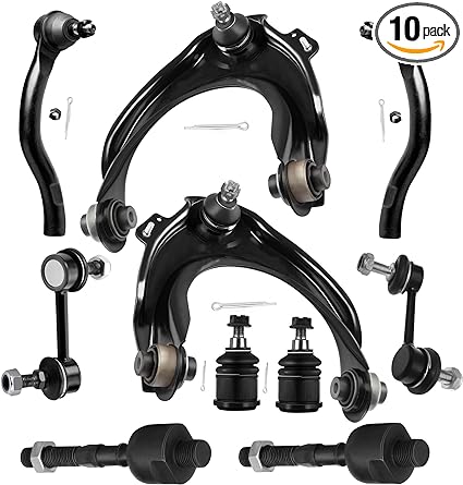 Photo 1 of SCITOO 10pcs Front Suspension Kit Upper Control Arm And Ball Joint Sway Bar Link Inn Outer Tie Rod End Fit 2003-2007 For Honda for Accord 2004-2008 For Acura TSX