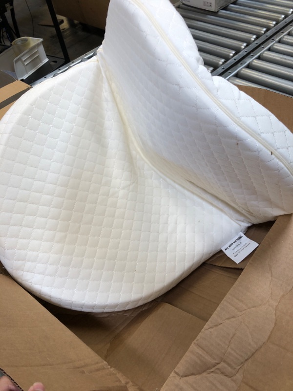 Photo 1 of Baby Bassinet Mattress Topper Compatible with Mika Micky/Baby Delight/Pamo Babe/ANGELBLISS Bassinet, Breathable, Premium Foam, Rectangle Shaped, 20" x 33" x 2'' Rectangle 20" x 33" White
