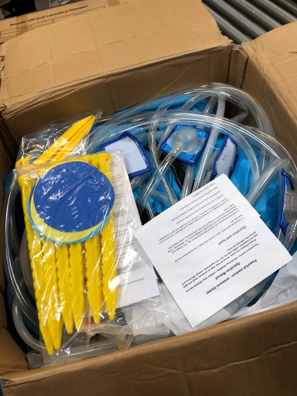 Photo 2 of JOYLDIAS Inflatable Water Slide Bounce House,Slide Bouncer Castle Playhouse w/Splash Pool,Jump Area, Climbing Wall,Basketball Hoop,450W Air Blower for Kids Backyard Indoor Outdoor Use,Free Water Gun 5 in 1