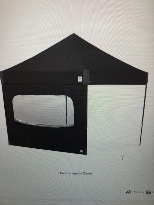 Photo 1 of 10 ft. x 10 ft. Black Light Duty Sidewalls with Mesh Windows and Straight Leg
