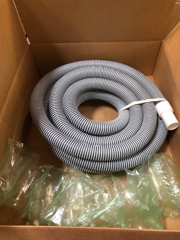 Photo 2 of 1-1/2" x 30 Foot Heavy Duty Pool Vacuum Hose With Swivel Cuff, 1.5" Professional Pool Hose for In-Ground & Above Ground Pools
