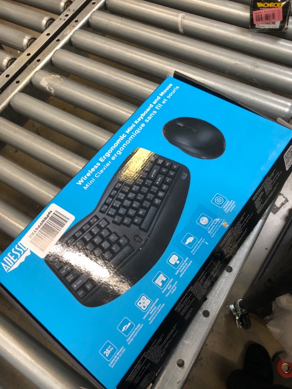 Photo 1 of Adesso WKB-1150CB Tru-Form Wireless Ergo Mini Keyboard & Mouse Combo, Ergonomic & Compact Size Design Keyboard and Ergonomic Vertical Mouse