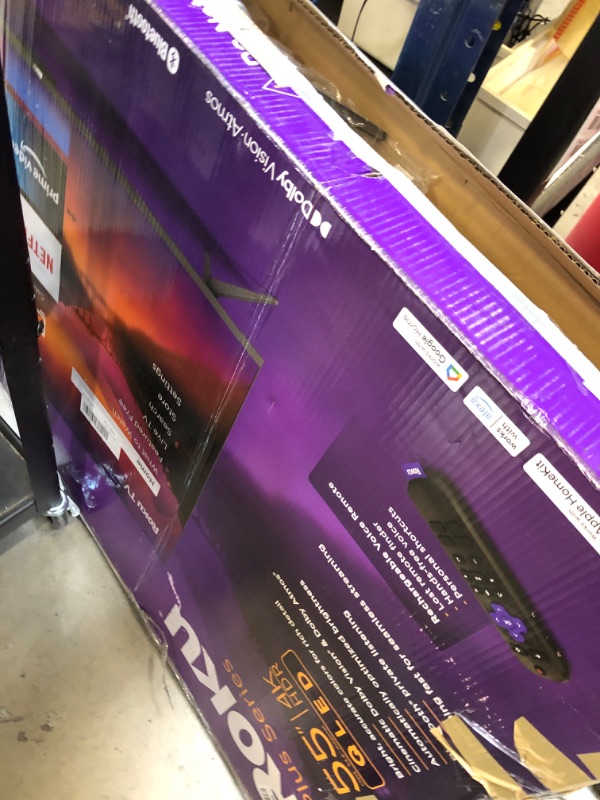 Photo 2 of Roku 55" Plus Series 4K Dolby Vision HDR10+ QLED Smart RokuTV with Voice Remote Pro, Striking 4K Resolution, Automatic Brightness, Dolby Vision and HDR10+