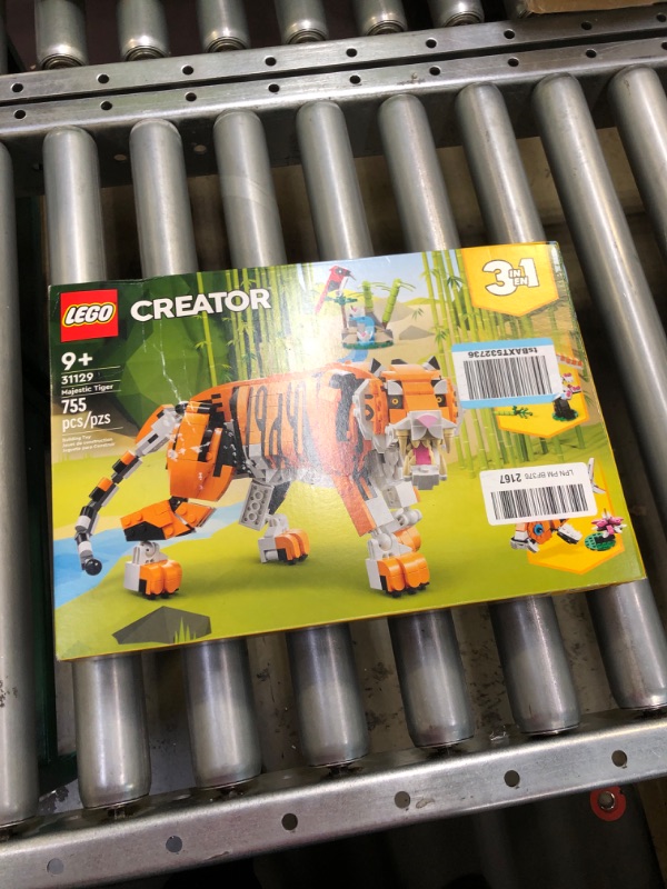 Photo 1 of LEGO Creator 3 in 1 Majestic Tiger Building Set, Transforms from Tiger to Panda or Koi Fish Set, Animal Figures, Collectible Building Toy, Gifts for Kids, Boys & Girls 9 Plus Years Old, 31129 Multicolor