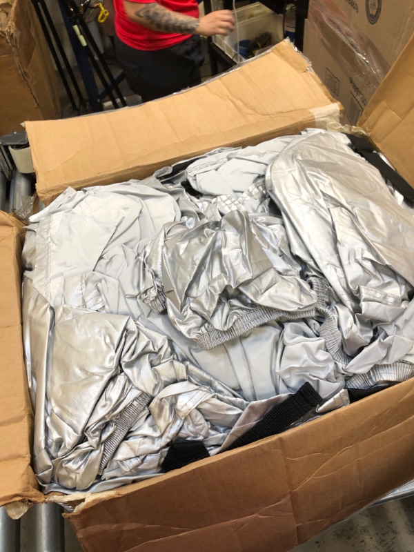 Photo 1 of 300D Top Class A RV Cover with Waterproof PU Coating Rip-Resistent & Anti-UV Winter Camper Cover Fits 30' to 33' Motorhome Class A RV Cover 30' ~ 33' (396"L*110"W*120"H)