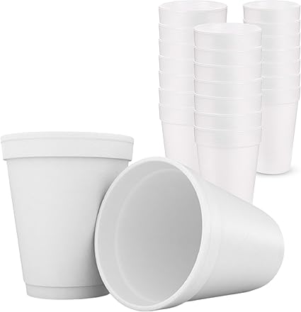 Photo 1 of 12oz Disposable White Foam Cups - Pack of 100ct (CE-Foam Cups 12-100ct)
