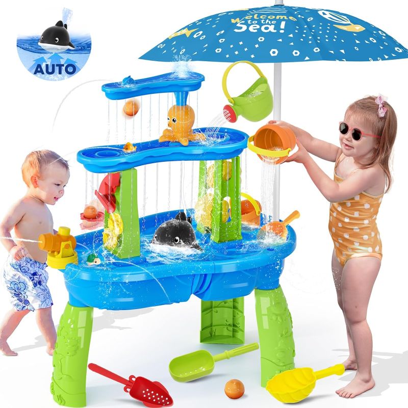 Photo 1 of Auto Water-Absorbing Water Table for Toddlers 1-3, 3-Tier Kids Water Table 
