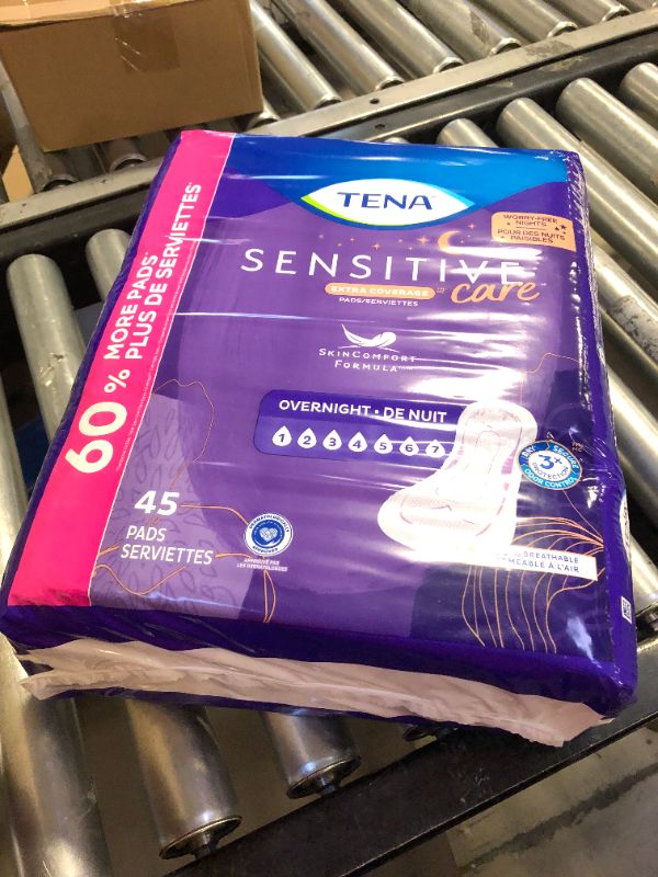 Sensitive Extra Coverage Overnight Incontinence Pads 7 45 PADS for sale