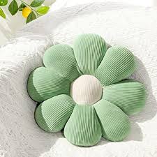 Photo 1 of Awesims Home Decor Thin Flower Pillow, 15.7" Decorative Pillows, Super Soft Cute Pillows, Floor Pillows Seating for Children, Flower Throw Pillow Living Room, Kids Room, Bedroom Green