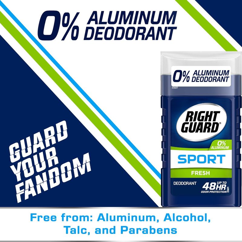 Photo 1 of Right Guard Sport Aluminum-Free Deodorant Invisible Solid Stick, Fresh