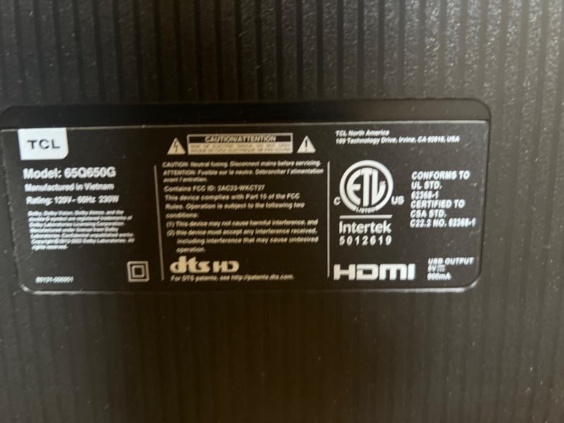 Photo 1 of TCL 65-Inch Q6 QLED 4K Smart TV with Google (65Q650G, 2023 Model) Dolby Vision, Atmos, HDR Pro+, Game Accelerator Enhanced Gaming, Voice Remote, Works Alexa, Streaming UHD Television 65 inches