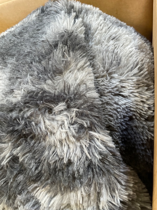 Photo 3 of Large Area Rug 8X10 Foot,Durable Area Rugs 8x10 Clearance Under 100 with Non-Slip Bottom1Pc,8x10 Grey Furry rug for Children Area Rugs,Soft Fuzzy Shaggy Rugs for livingroom,bedroom. (dark grey)
