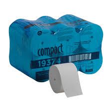 Photo 1 of Compact® Toilet Paper & Tissue Roll 4X3.8 IN 1PLY White Coreless High Capacity 3000 Sheets/Roll 18 Rolls/Case
