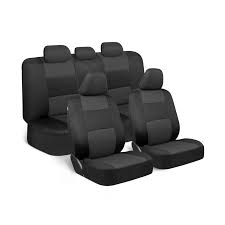 Photo 1 of BDK PolyPro Car Seat Covers Full Set in Charcoal on Black – Front and Rear
