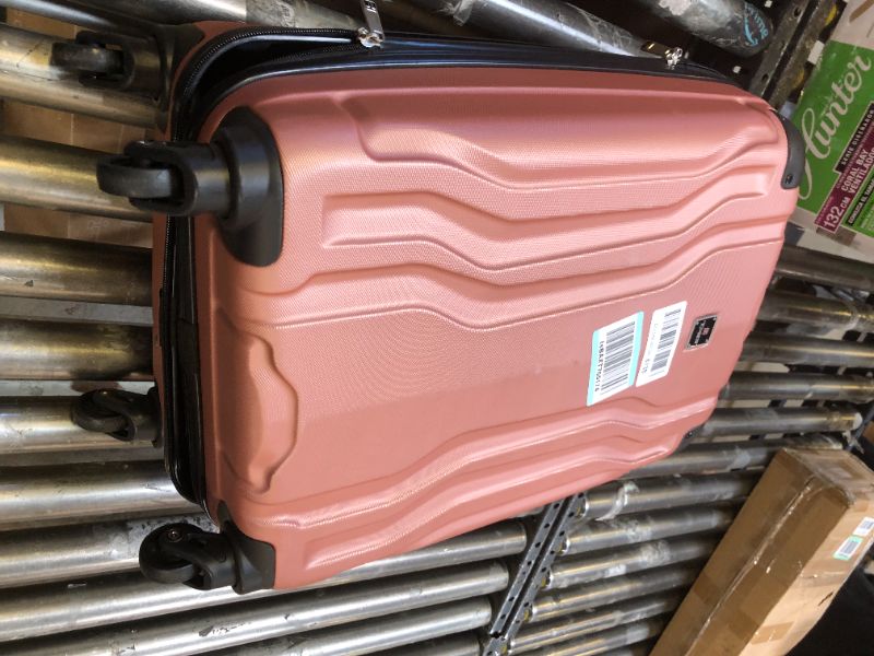 Photo 1 of Travelers Club Chicago Hardside Expandable Spinner Luggage, Rose Gold SMALLER CARRY ON